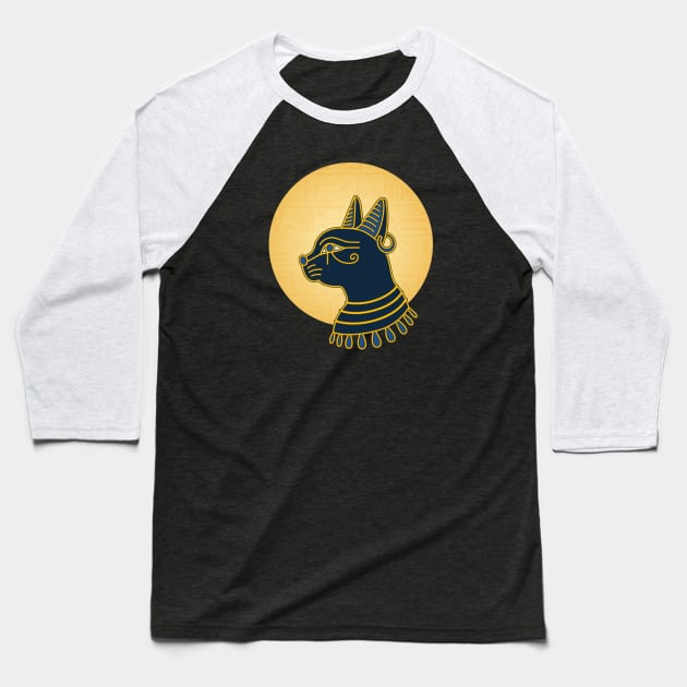 Ancient Egypt Cat Baseball T-Shirt by The History of Egypt Podcast